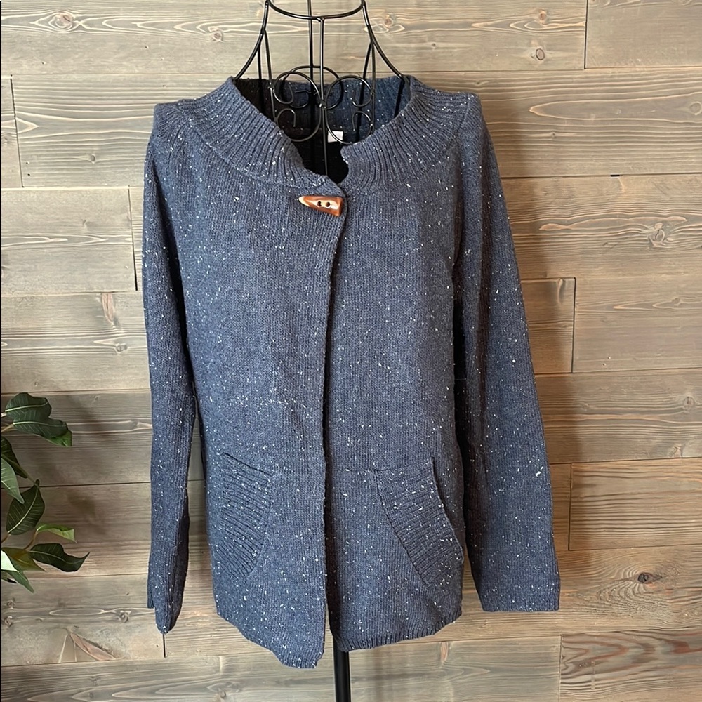 Cozy Blue Open Front Cardigan Sweater